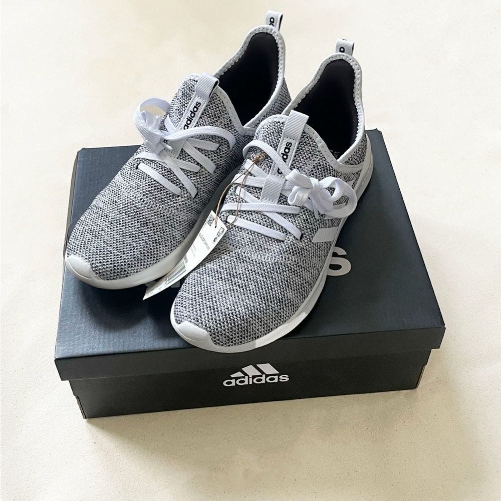 Adidas Cloudfoam Pure Shoes - Light Gray Knit